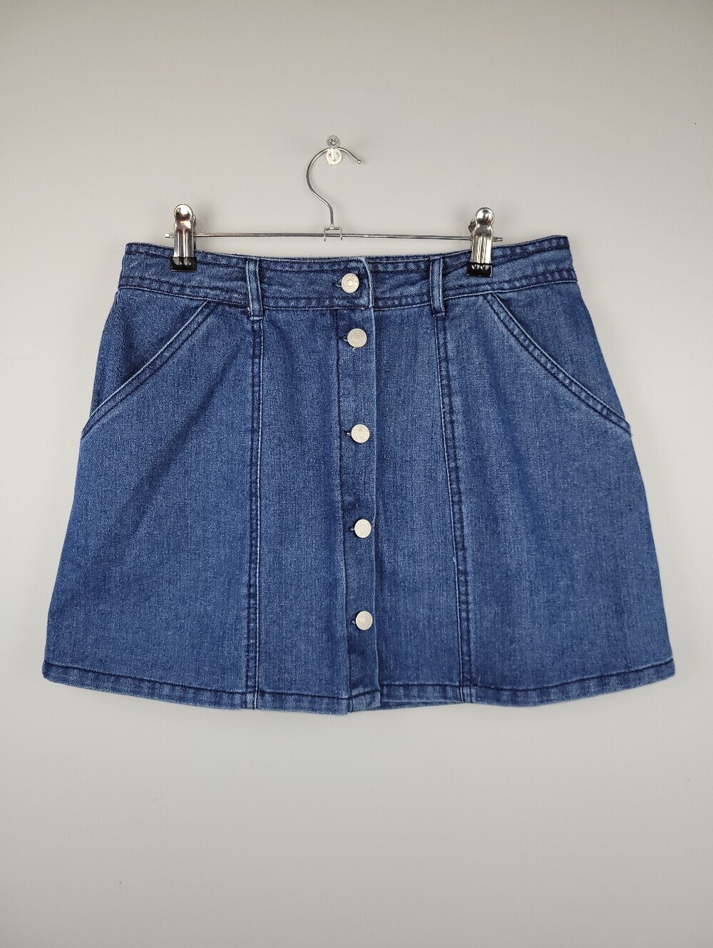 Lone Star Size M Denim Button-Front Mini Skirt